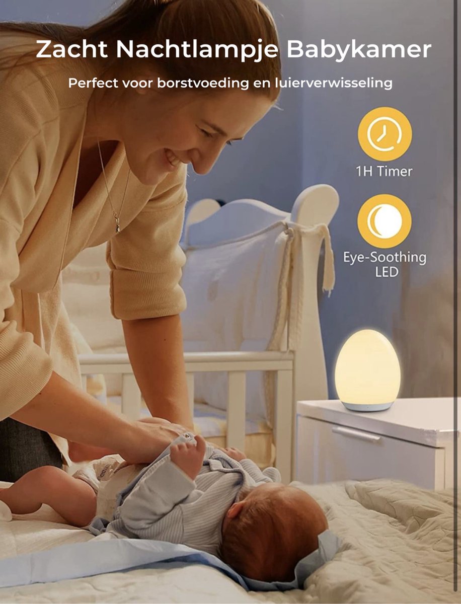 EGG-SNOOZE™ | VEILIG TOUCH LICHT VOOR KINDERKAMER
