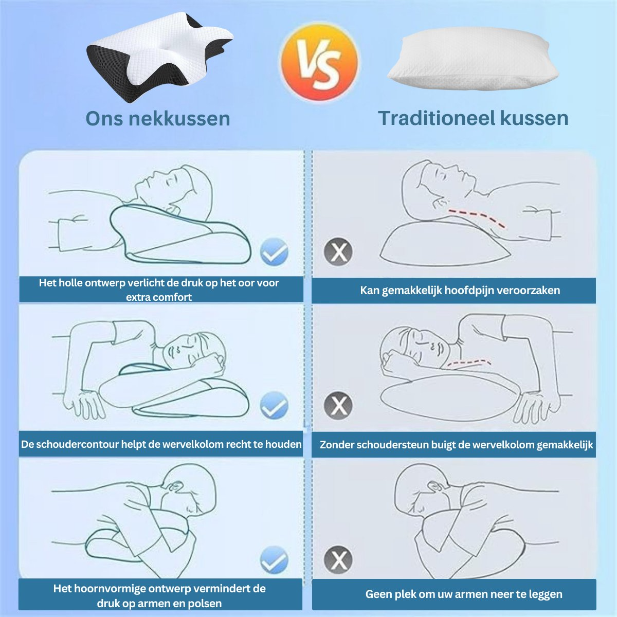 ALIGN-SLEEP CUSHION™ | OPTIMALE ONDERSTEUNING BIJ ELKE HOUDING